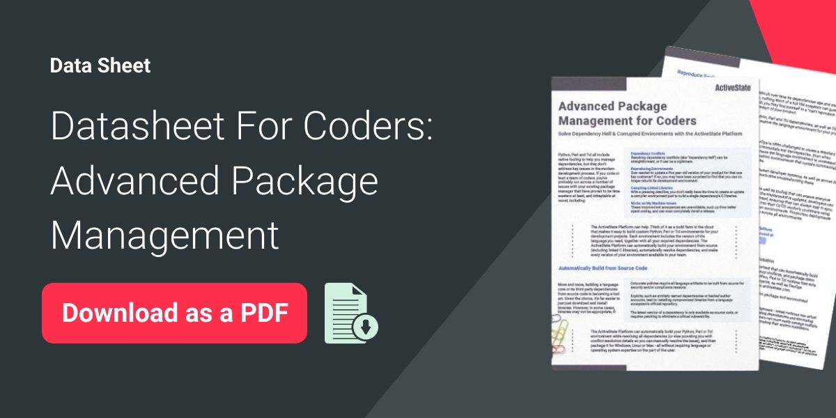 Datasheet For Coders Advanced Package Management Graphic