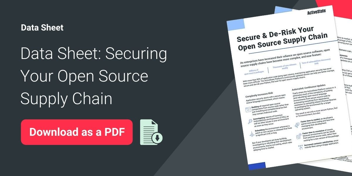 Datasheet Securing your open source supply chain graphic