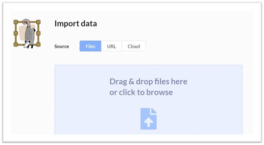 how to label ML data workflow import data