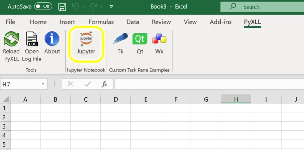 How to run a Jupyter Notebook in an Excel Spreadsheet