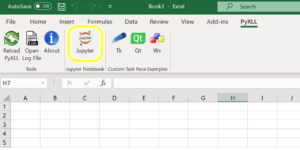 Jupyter Button in Excel