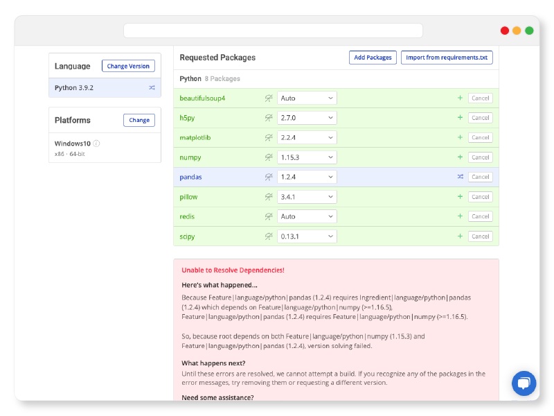 enterprise python dependency management