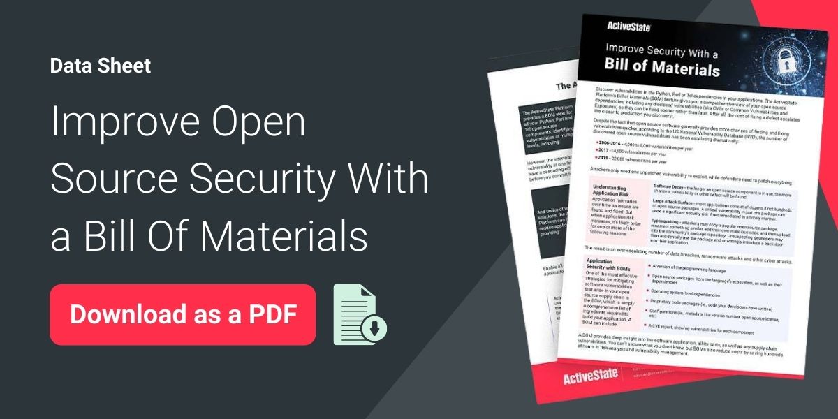 download datasheet Bill of materials security Update