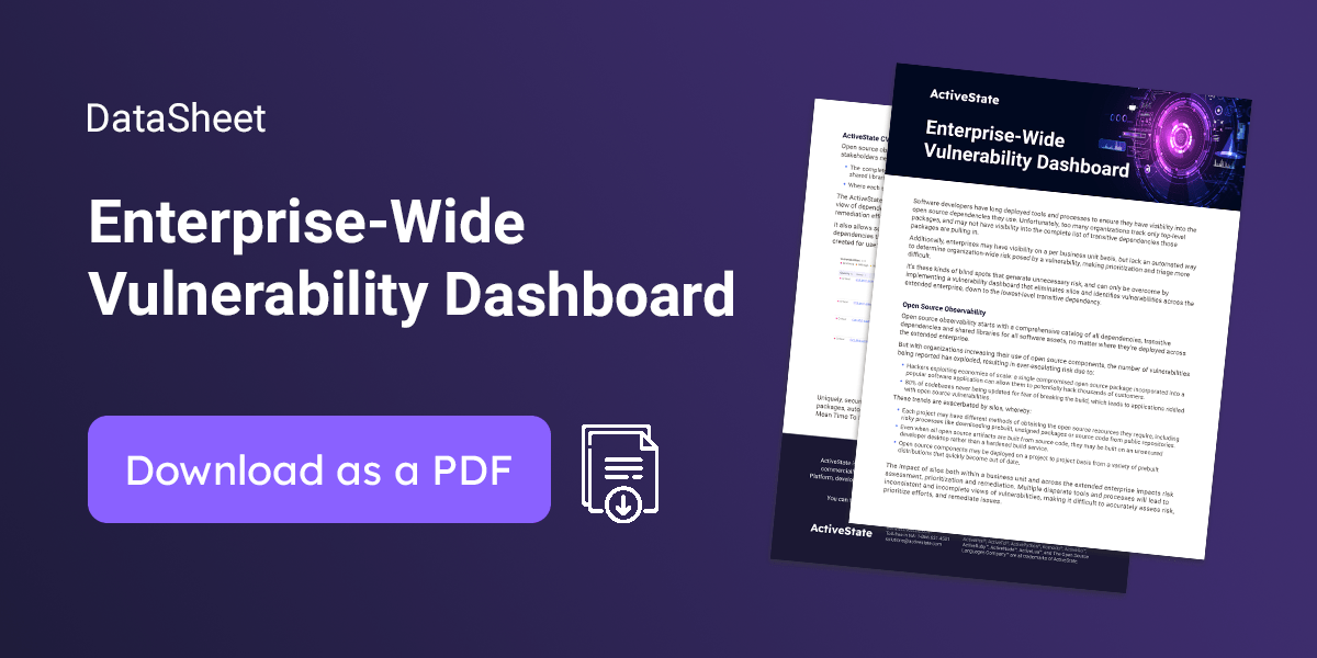 Enterprise-Wide Vulnerability Dashboard